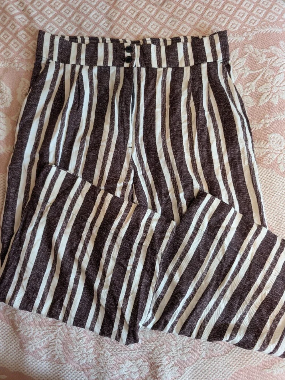 H&M Women's Wide Leg Striped Pants